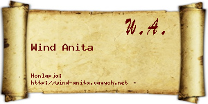 Wind Anita névjegykártya