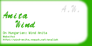 anita wind business card